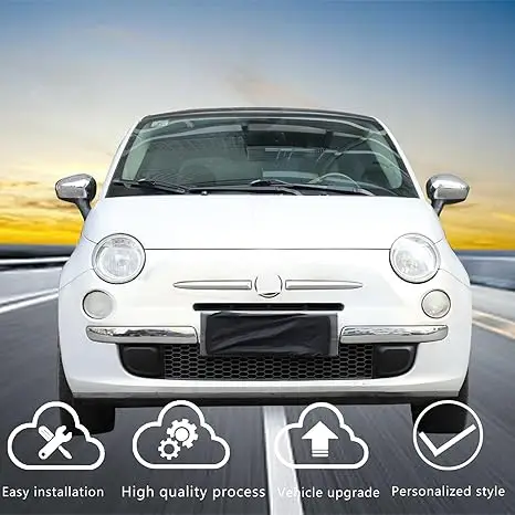 

Replacement ABS FOR Fiat 500 (312) 2007- 2015 NEW Front Bumper NO FOG LIGHT Cover Trim PAIR SET 735455039 1SD60KX7AB 1SD67KX7AB