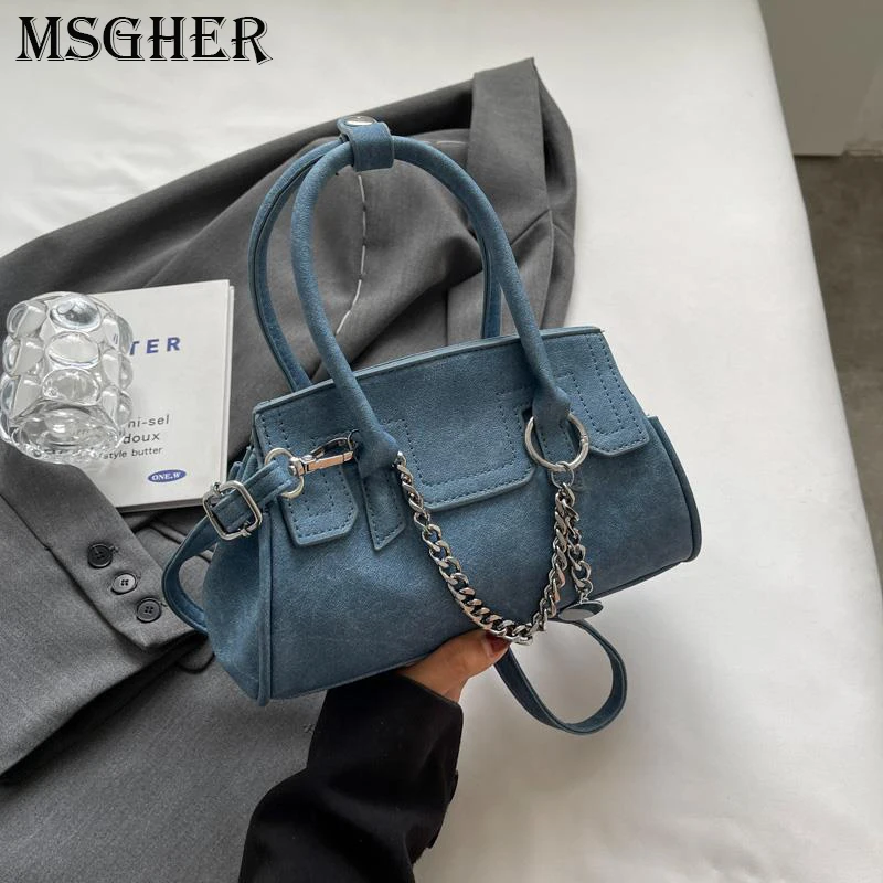 Top Handle Female Tote Bag Leather Small Crossbody Bags for Women 2023 Luxury Brand Shoulde Side Bag Ladies Chain Handbags