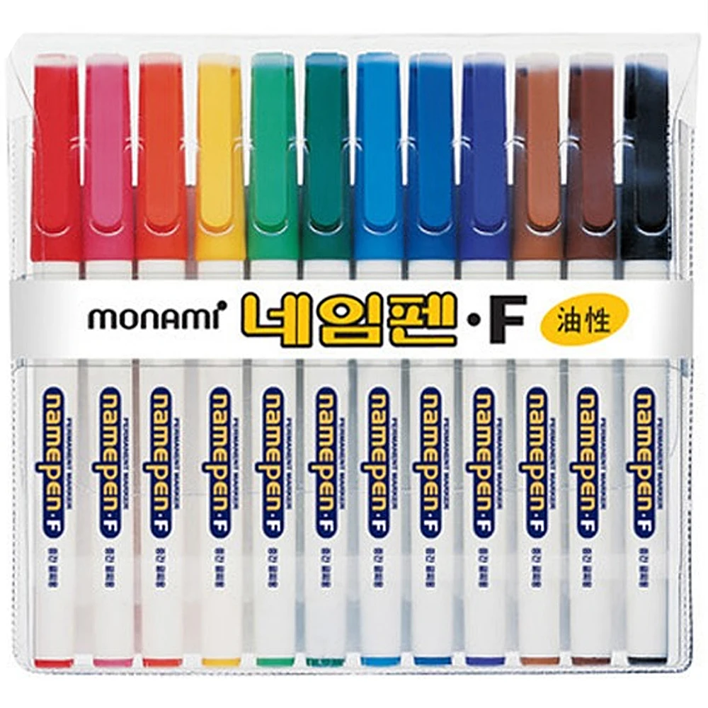 Mona name pen F 12 color set for intermediate writing