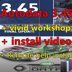 Oficina Vivid 10.2 Auto Repair Software, Versão mais recente, Autodata 3.45, Instale o guia de vídeo, Remoto, Ajuda Vivid Softw