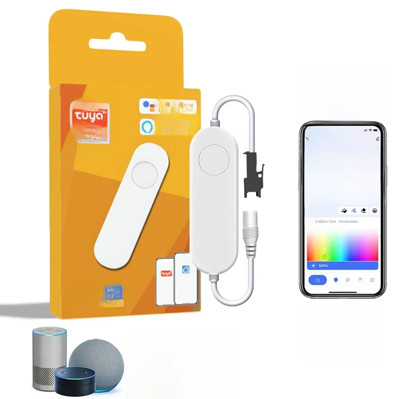 Kontroler adresowalny TUYA WIFI RGBIC ściemniacz 12-24V kontroler Smartlife dla WS2811 1603 Strip praca z asystentem Google Alexa — zdjęcie 2