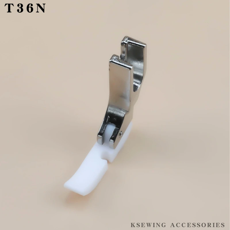 T36N T36LN Narrow Zipper Foot with Plastic Bottom Fit for All of Industrial Single Needle Lockstitch Sewing Machine Accessories