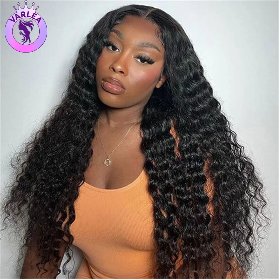 18 to 40 inch Deep Wave 13x4 13x6 Hd Lace Front Wigs Human Hair Pre Plucked 180 Density Deep Curly Wig 100% Human Hair Wigs