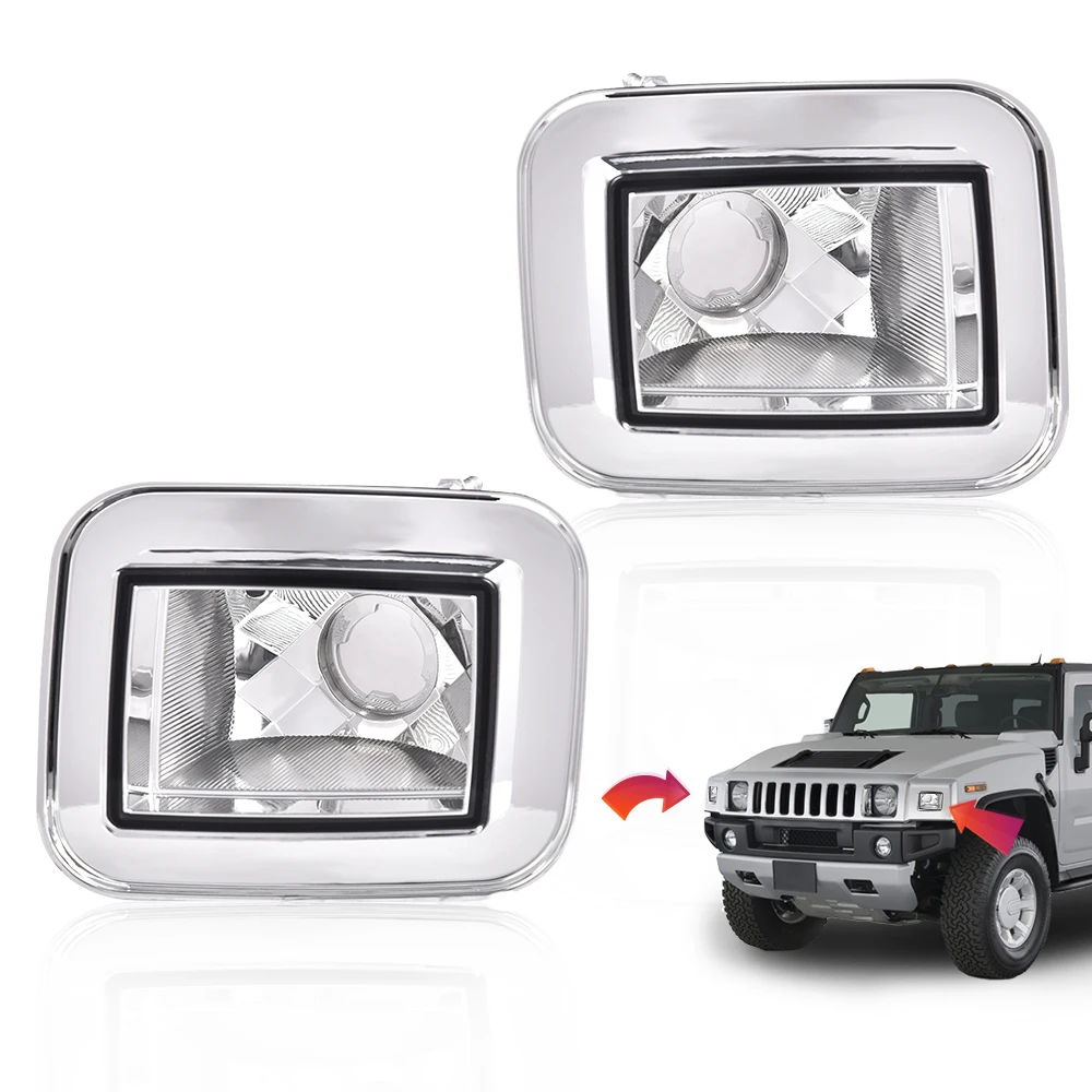 

2 шт. передний указатель парковки, подходит для 2003-2008 H2 Hummer 2005-2008 H2 Sut, хромированный/прозрачный, водонепроницаемый, снегозащитный, пылезащитный автомобиль