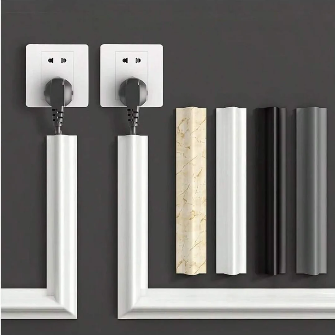 1PC 3Mx5.5CM Bond Cord Covers for Wires on Floor Self-Adhesive Rubber Cable Hider Floor Strips，Cable Management Wire Covers