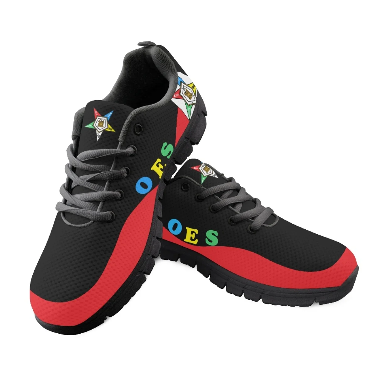 INSTANTARTS Trendy Women's Casual Sneakers OES Style Order Of The Eastern Star Emblem Print Ladies Flat Shoes Outdoor Footwear