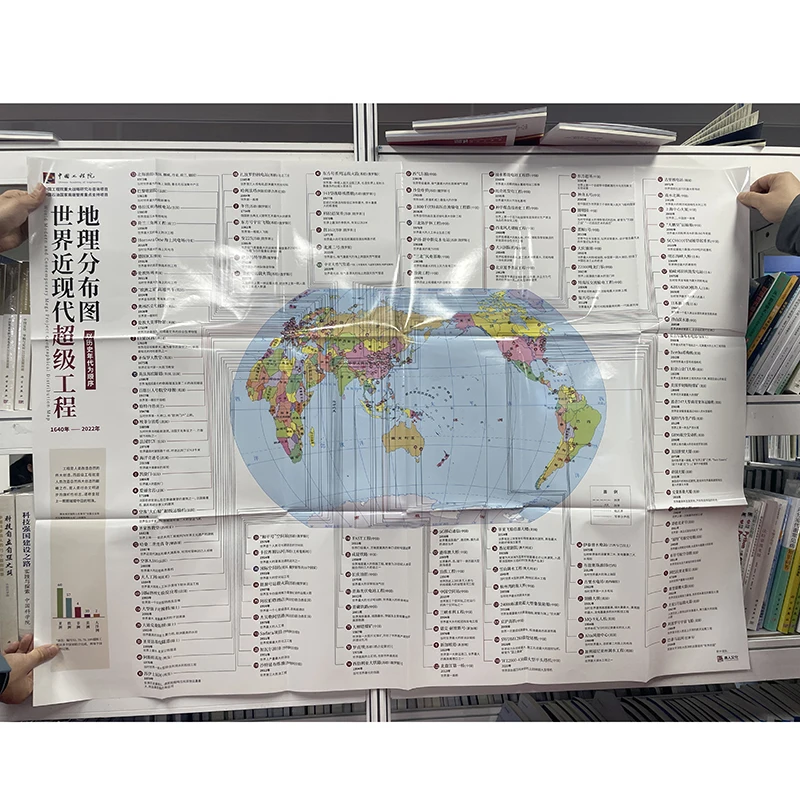 Mapa dystrybucji geograficznej megaprojektu starożytnego świata od 5000 p.n.e. do 1640 r. n.e. / współczesnego świata od 1640 do 2022 r. n.e.