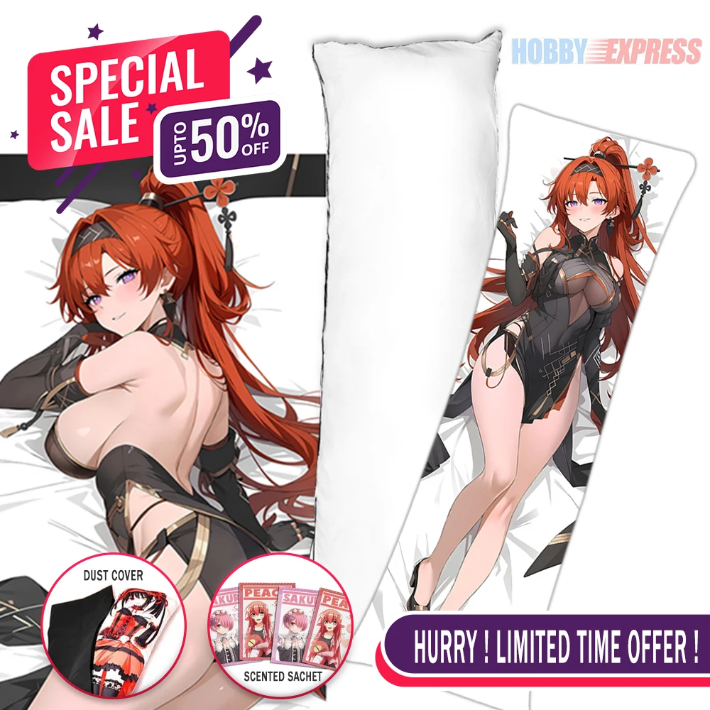 Hobby Express Anime Dakimakura Japanese Otaku Waifu Life Size Hugging Body Pillow Cover Yinlin Wuthering Waves 788054