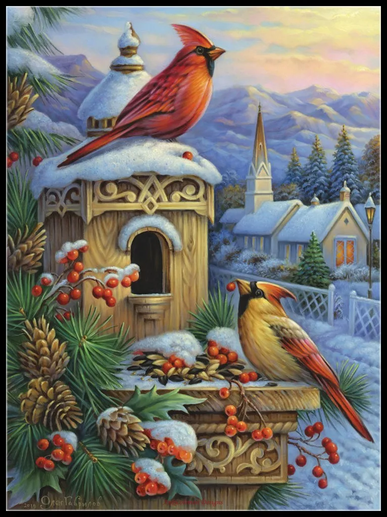 2024Waiting for the Evening Feast - Counted Cross Stitch Kits - DIY Handmade Needlework Embroidery 14 CT Aida Sets DMC Color