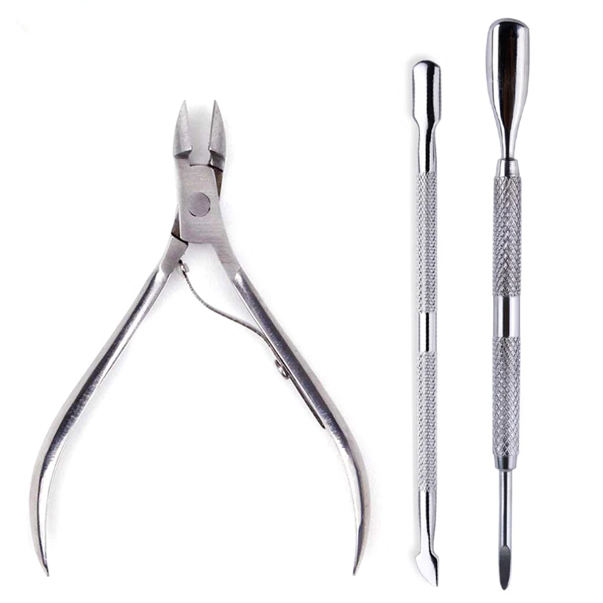 4 stks/set Professionele Rvs Nail Cutter Schaar Tangen Muti Functie Cuticle Pusher Remover Nail Care Manicure Kits