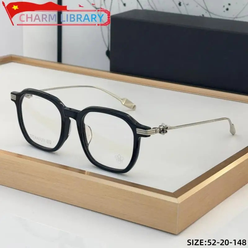 

New Fashion Big Frame Women Glasses Frame Men Ultra Light Pure Titanium Luxury Brand Designer Personalized Prescription Glasses