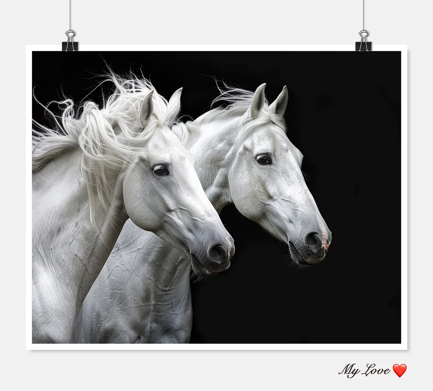 

Embroidery Counted Cross Stitch Kits Needlework - Crafts 14 ct DMC Color DIY Arts Handmade Decor - White Horse Together