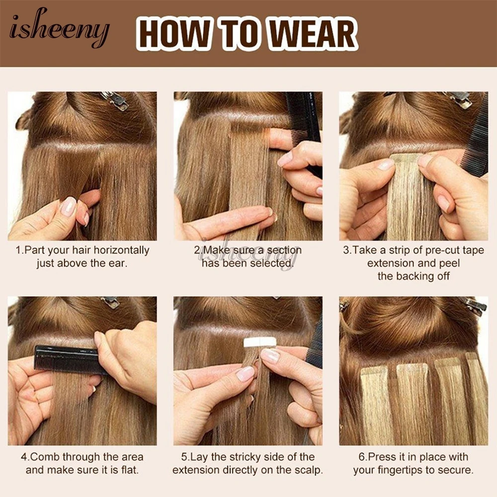12-20 inch Onzichtbare Tape in Human Hair Extensions 30 g/pak Zijdeachtig Steil Haar voor Vrouwen Gemakkelijk te Dragen thuis 20 stks/pak