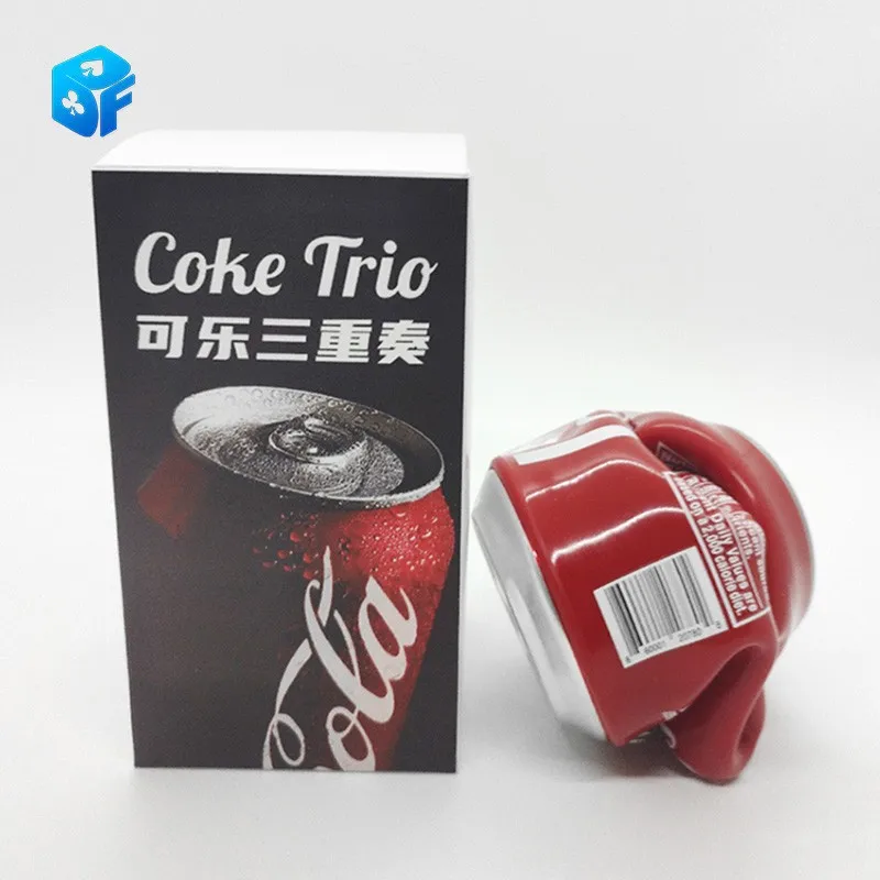 

Coke Trio Magic Tricks Crash Can Restoration Classic Magia Magician Close Up Bar Illusions Gimmicks Mentalism Magie Props