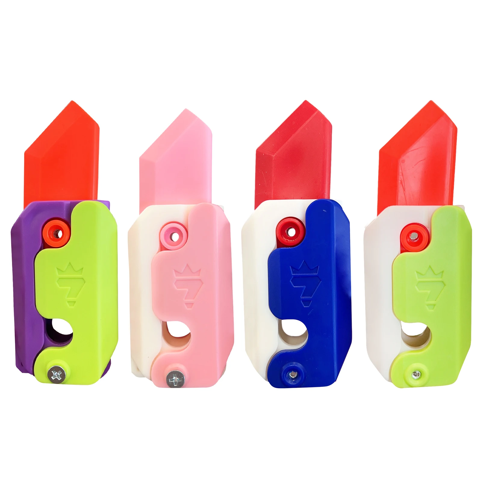 3D Carrot Gravity Knife For Children Retractable Magic Knives 3D Printing Plastic Push Card Small Toy Child Decompression Toy