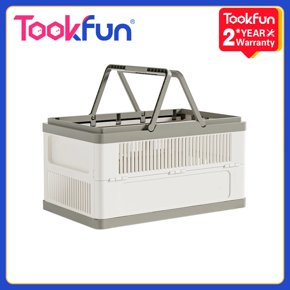 Tookfun Dirty Clothes Foldable Storage Basket 86L Dirty Clothes Basket Household Storage Bucket HIPS+PP Can Bear 20kg