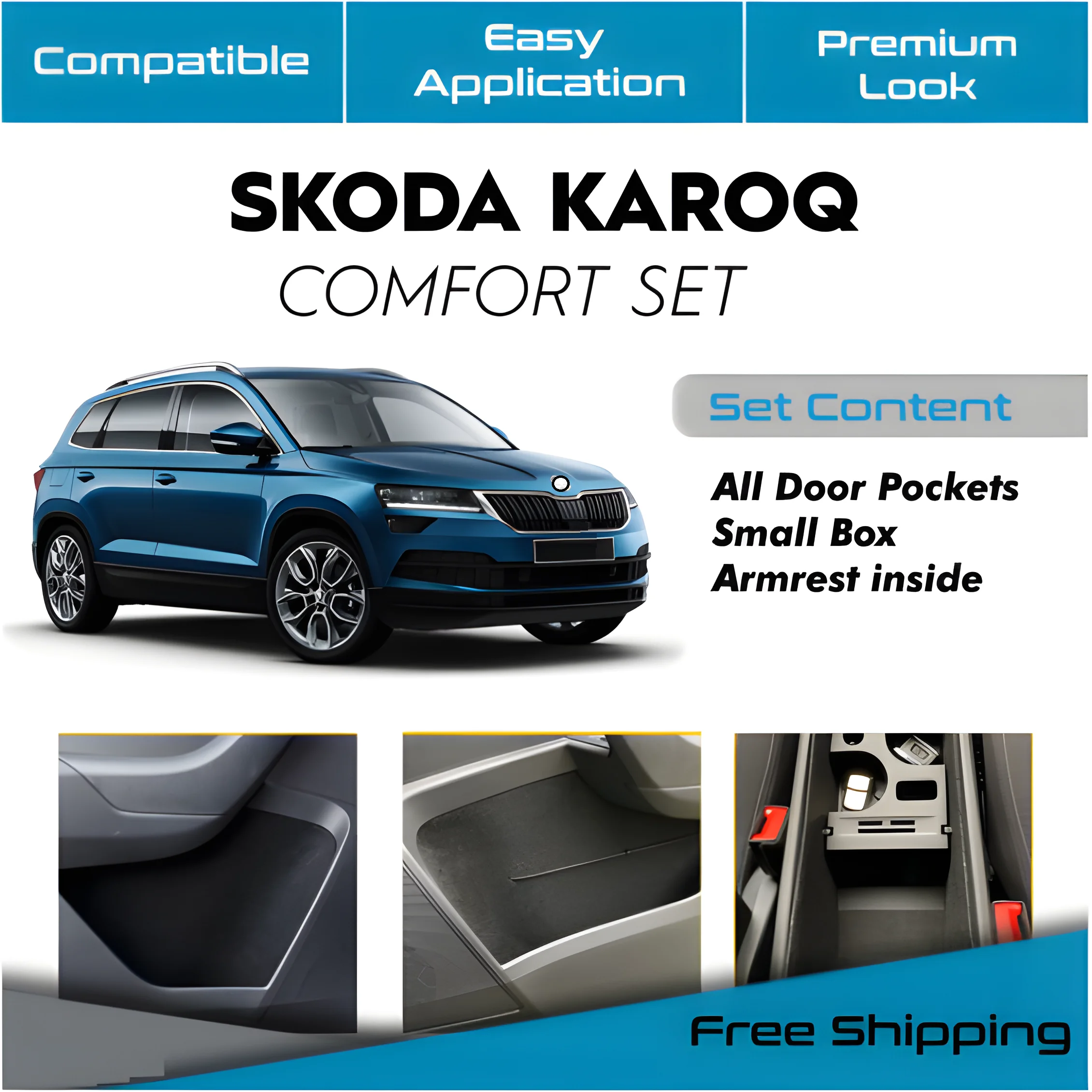 

For SKODA KAROQ soundproofing, acoustic insulated car vibration, acoustic foam, soundproof, noise muffler for cars