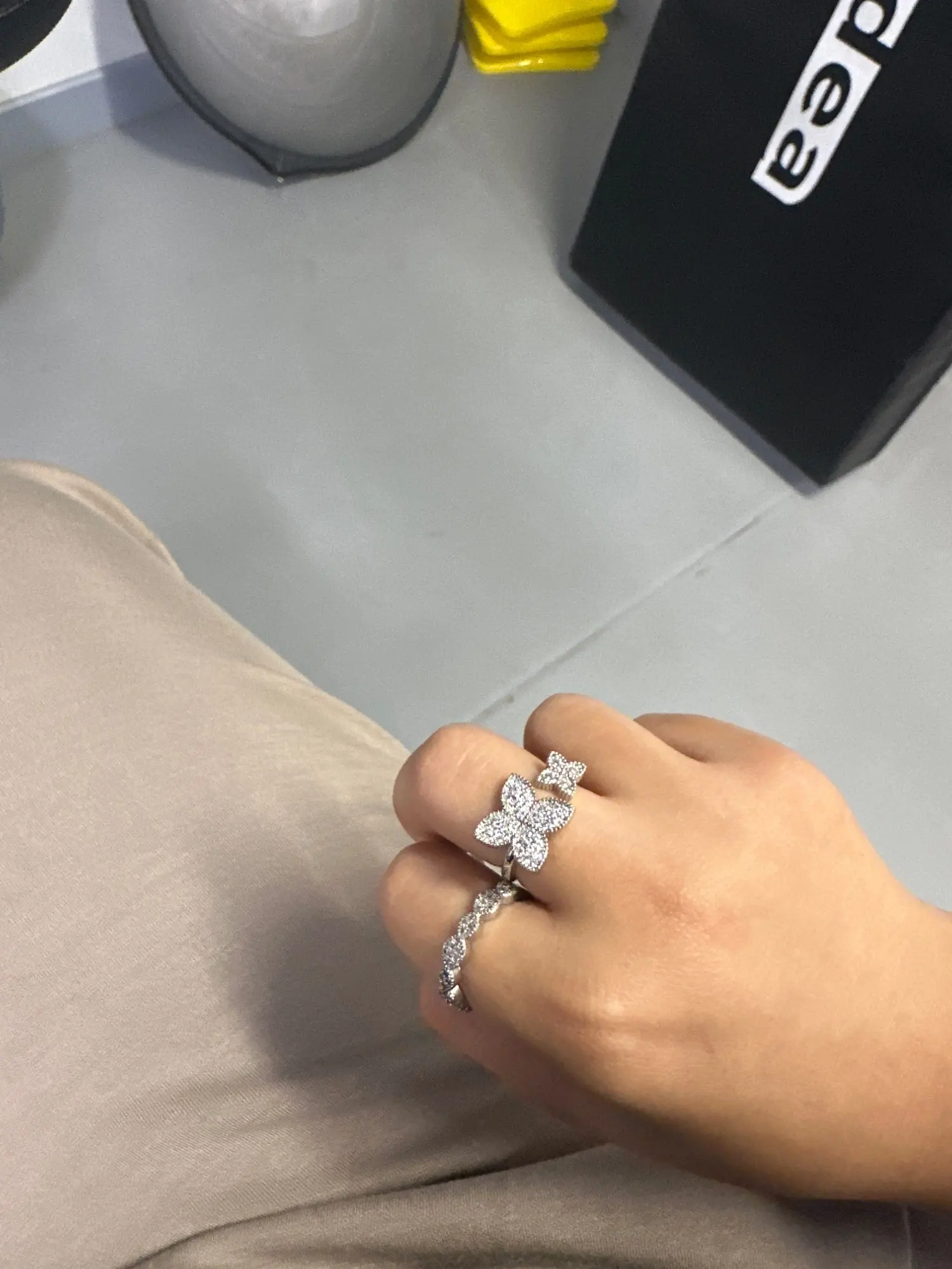 CAOSHI Chic Aesthetic Flower Opening Ring for Female Daily Party Accessories with Bright Zirconia Stylish Women Wedding Jewelry photo review