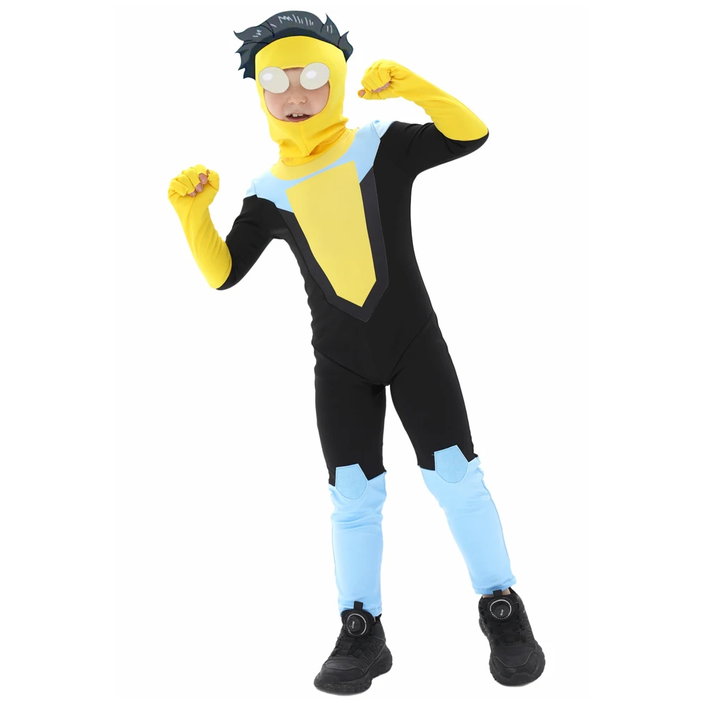 Anime Invincible Costume Omni-man Mark Grayson Cosplay Superhero Atom Eve Pink Jumpsuit Halloween Costume Height 100-160 Clothes - view 6