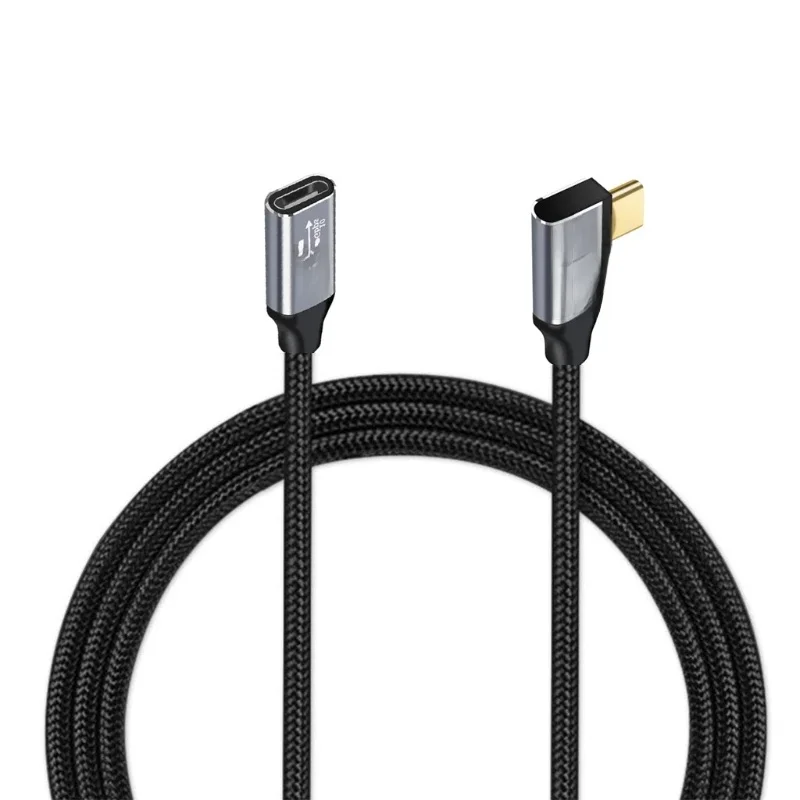 1 szt. Przedłużacz 100W Kątowy 90 Stopni USB-C3.1 Męski na Żeński Kabel do Transmisji Danych Przedłużacz — zdjęcie produktu 7