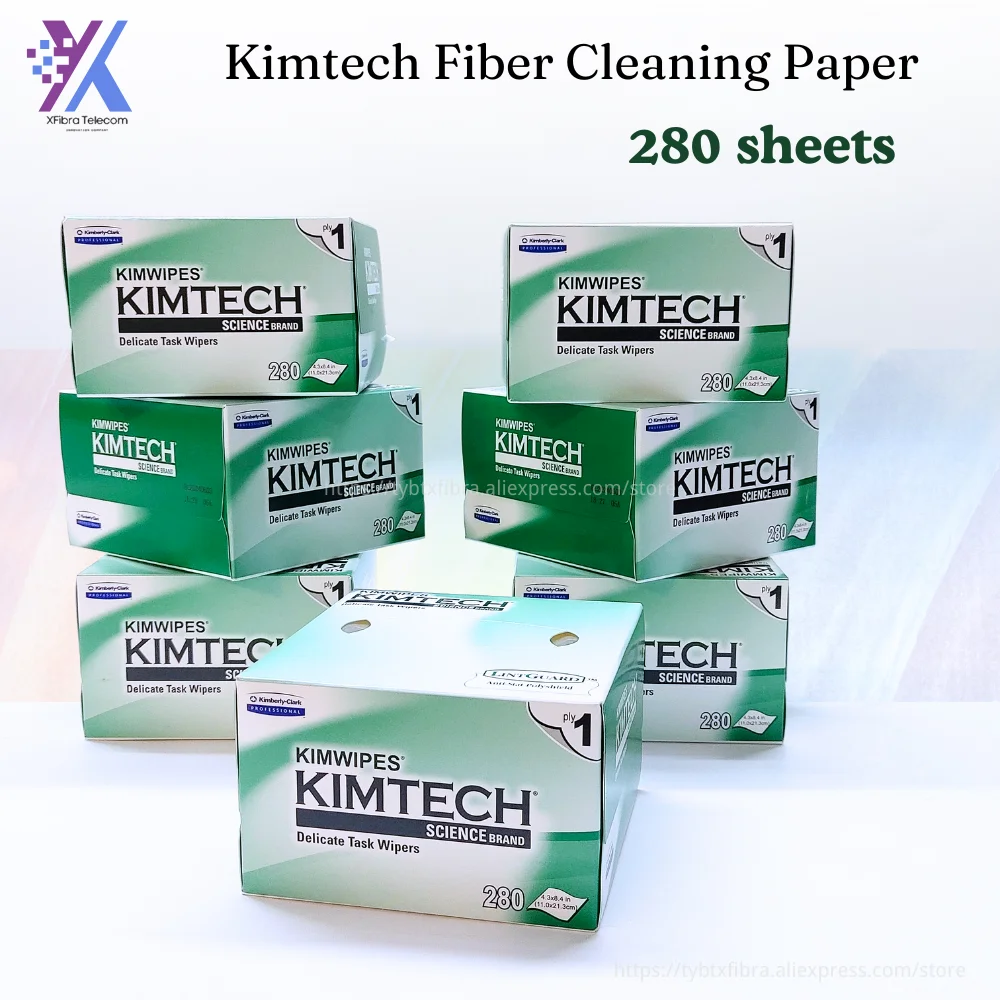 280 sheets Kimtech Kimwipes Fiber Cleaning Paper, Kimperly Wipes, Optical Fiber Wiping Paper, Good Price