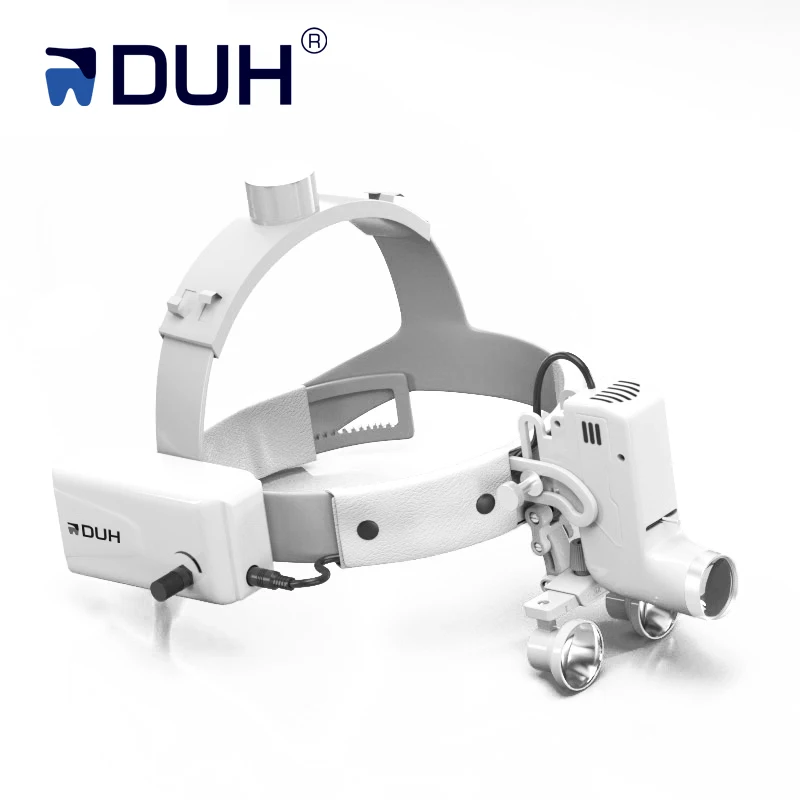 DUH Dental Loupes Surgical LED Headlight Headband Binocular Loupes Adjustable Headlamp Lab Head Light Lamp Dentistry