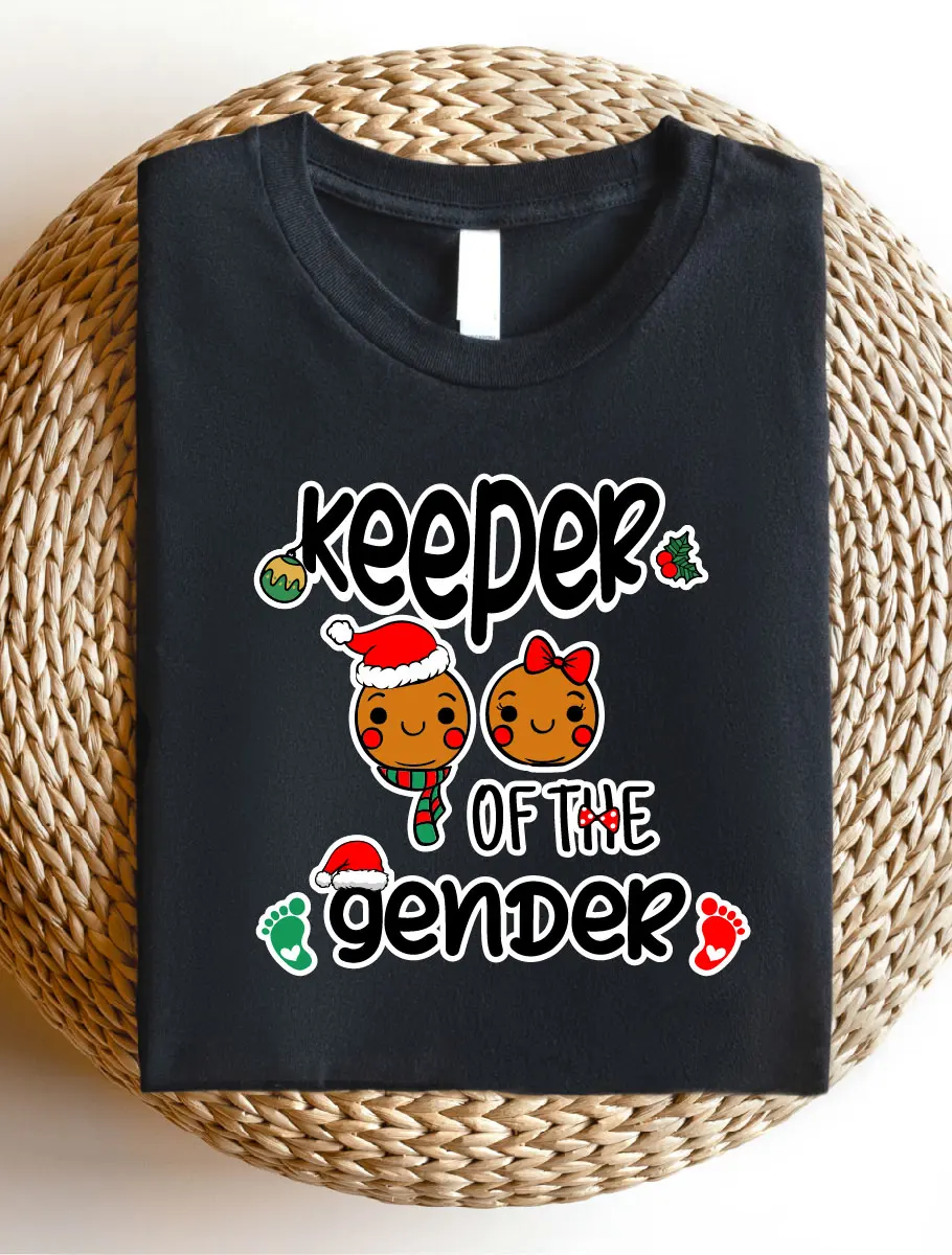 Keeper of the Gender Shirt, Gender Reveal Party Xmas T-Shirt, Christmas Baby Reveal Shirts, Xmas Team Boy Team Girl