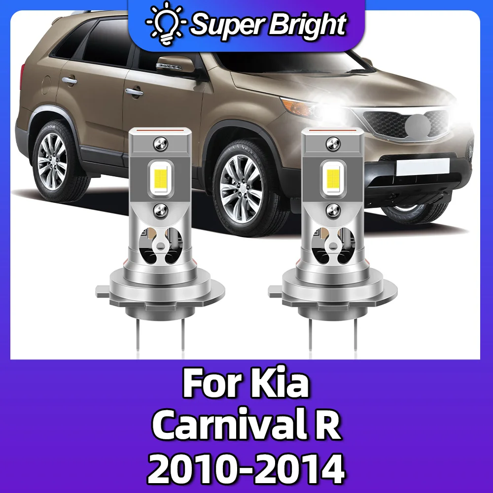 For Kia Carnival R 2010 2011 2012 2013 2014 Super Bright Car LED Headlight Bulbs 30000LM 6000K White 300W Auto LED Lamp 12V