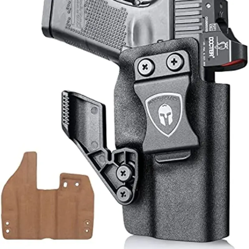 IWB Kydex Leather Holster Optics Cut & Claw: Glock 17/19/26/44/45(GEN 1-5) & G23/32(GEN 1-4) Glock 43/43X Tactical Right Gun Bag