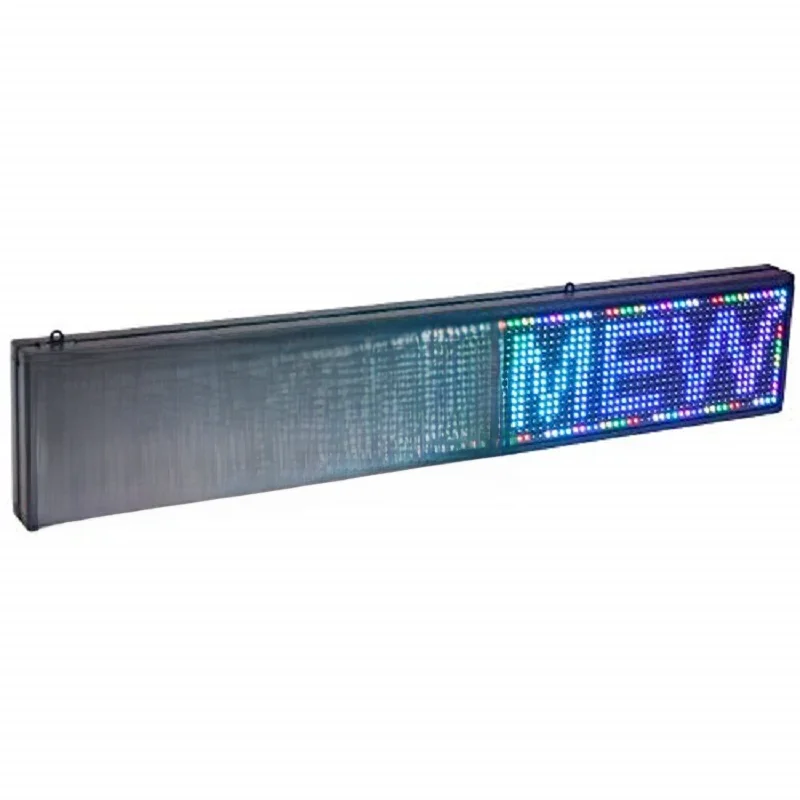 Rótula led eletrónico aluminio pantalla letras rgb 100 cm x 20 cm x 5 cm