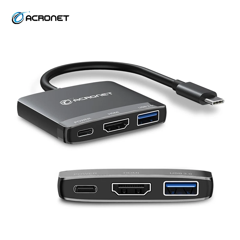 ACRONET USB Type C Multi Hub, C to HDMI Converter, VDK-UC21