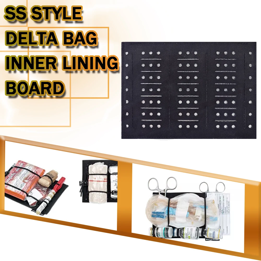 

SS style Delta Bag Inner Lining Board Med Tray Insert Panel First-aid Bag Built-in Storage Board Tactical Medical Fixation Plate
