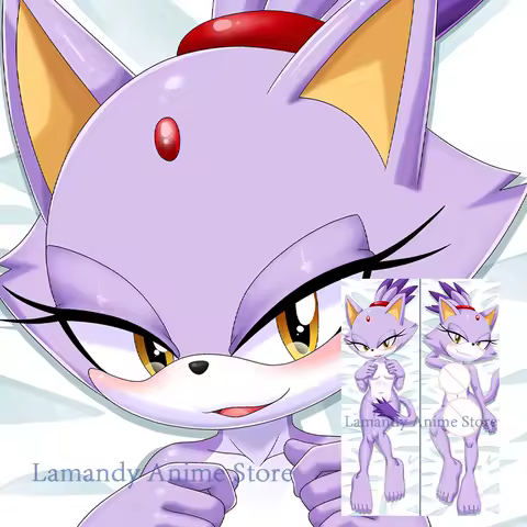 Dakimakura Blaze The Cat Anime Double-Sided Print Pillowcase Life-Size Body Pillow Cover