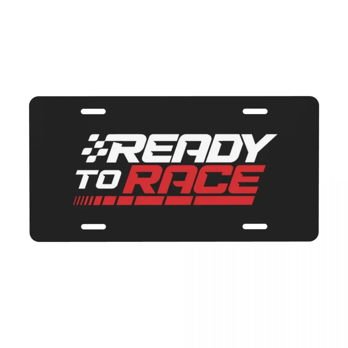 

Ready To Race License Plate Cover Motocross Bitumen Aluminum Metal Novelty Decorative Car Front License Plate Vanity Tag