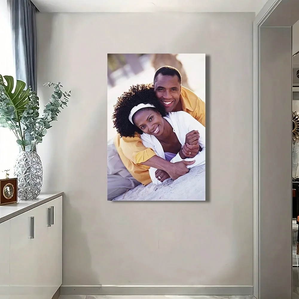 Custom Print Canvas Painting From Your Photos Wedding Birthday Poster Wall Art Decoration Pets Family Landscape Picture Decor