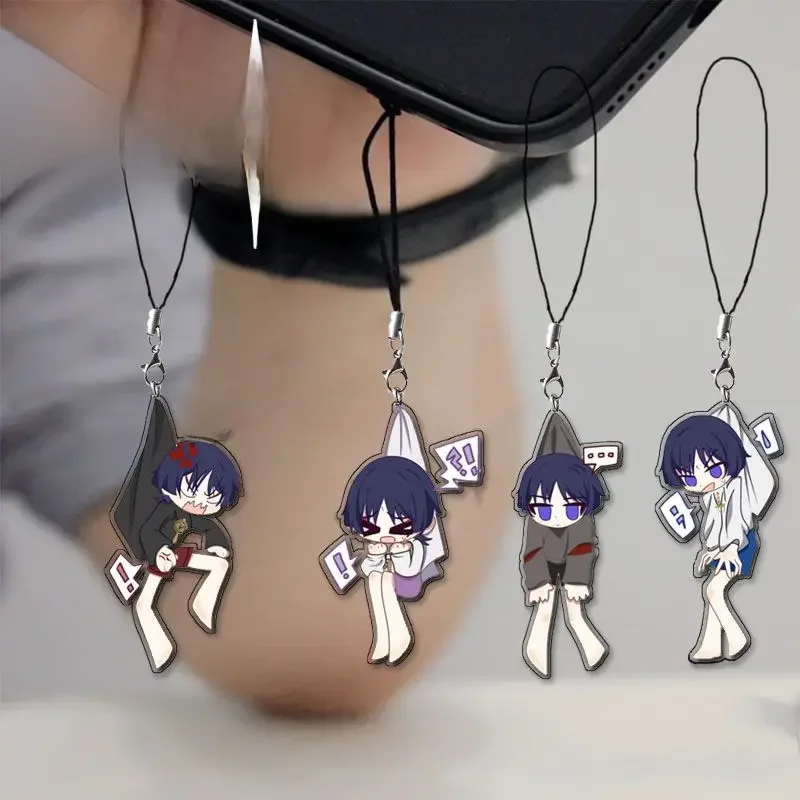 Jeu Impact Scaramouche Nahida drôle en colère Sigh Expression sangle lanières pour étui de téléphone portable porte-clés voiture chaîne couverture accrocher