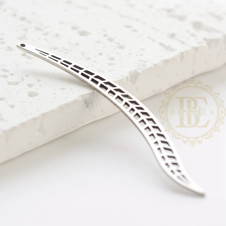 Fourniture de bricolage-feuille de recherche en laiton massif plaqué premium-61x5,7 mm (4895C-8)