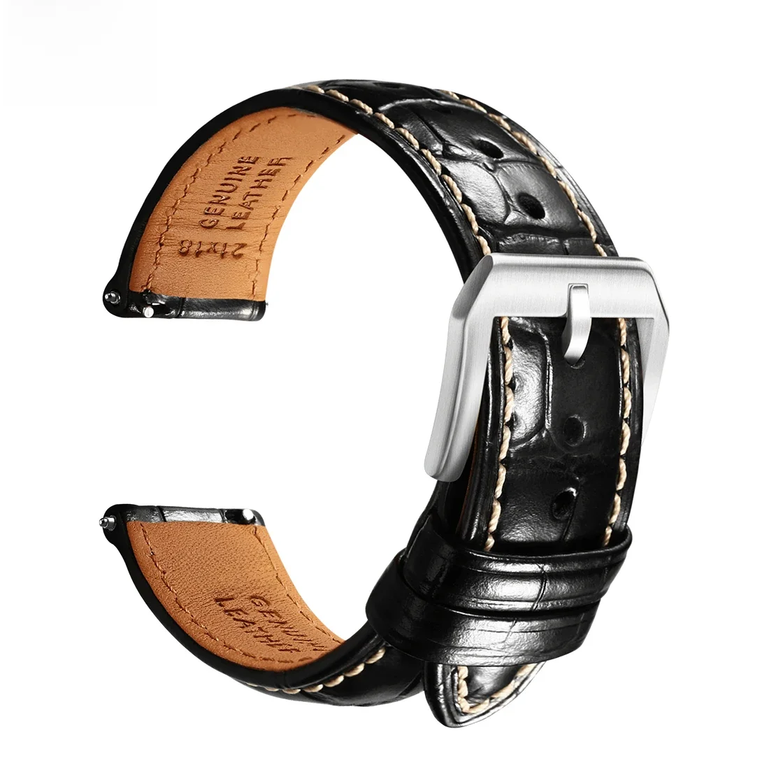 Maikes Luxe Rolex Lederen Horlogeband Quick Release 20mm 21mm 22mm Accessoires Horlogebanden Armbanden Voor Omega Horloge band - afbeelding 2
