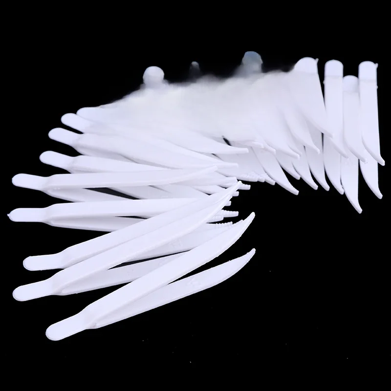 20 sztuk nowe gorące jednorazowe pęsety plastikowe medyczne małe koraliki kleszcze dla rzemiosła DIY tworzenia biżuterii losowy kolor hurtownia — zdjęcie 2