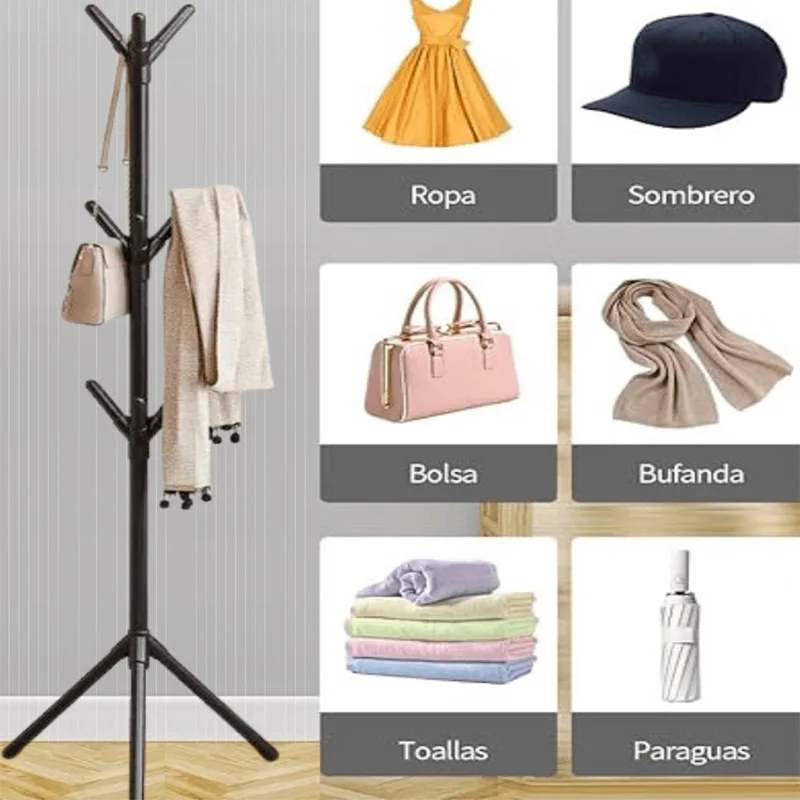 رف معطف قائم على الأرض من Taoduomi Sc12 منظمات معدنية قابلة للإزالة