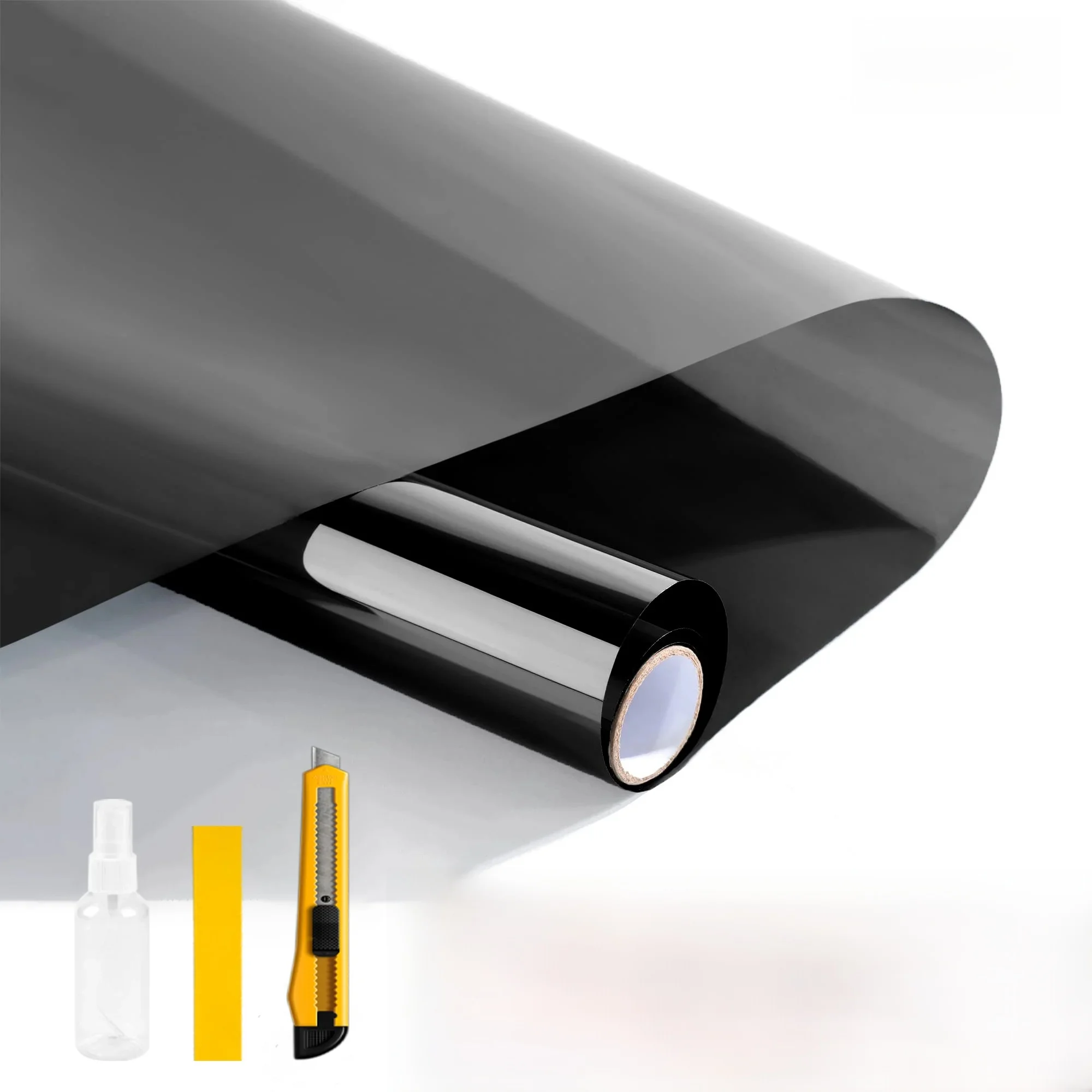 One Way Window Privacy Film Anti Look Glass Mirror Stickers UV-blokkeerfolie Niet-klevende verduisterende warmtecontrole Window Tint Film - afbeelding 2