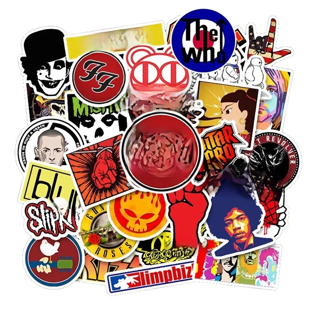 AliExpress GOGOTU 10/50PCS Rock Band Music Punk Stickers Graffiti DIY Guitar Motorcycle Skateboard Laptop Bike PVC Waterproof Decal Sticker Toys