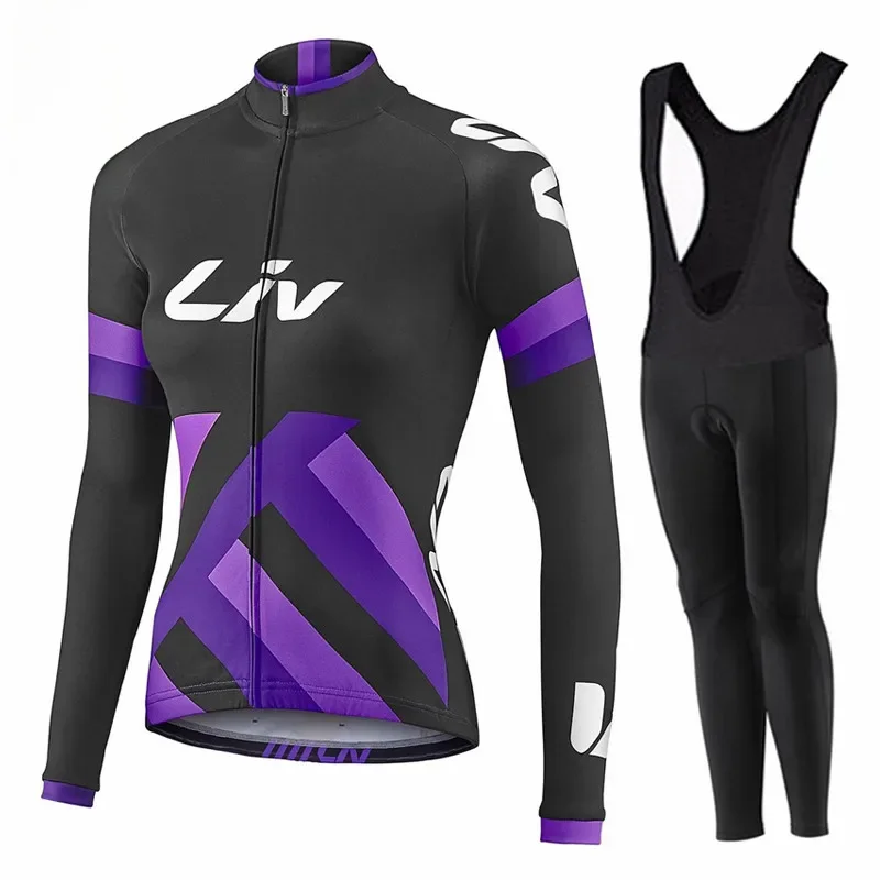 AliExpress KR INEOS LIV-Thermal Fleece Cycling Jersey Set for Ladies, Long Sleeve, Mountain Bike Clothes, Bicycle, MTB, Winter