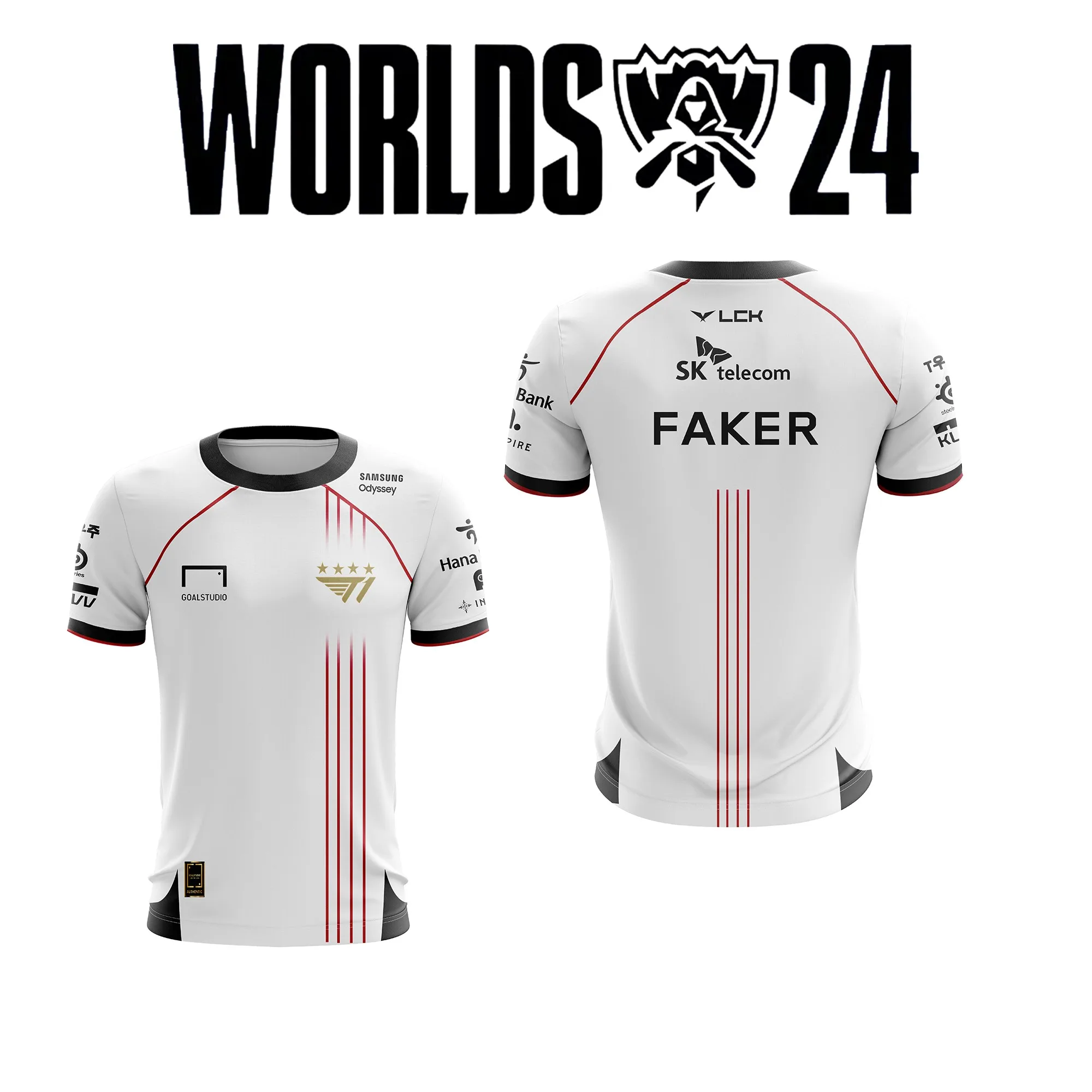 Esports T1 Team Uniform Legendary League T-shirt World Championship jersey LoL game fans support men's wear