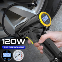 120W Car Tire Inflator Wireless/Wired Portable Car Air Compressor Electric Inflatable Pump with LED for Cars Motorcycles Bikes