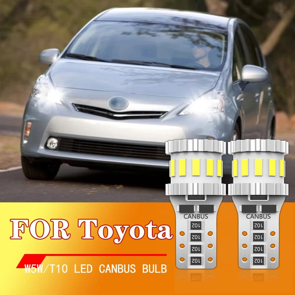 

2x For Toyota Prius 2003-2014 2004 2005 2006 2007 2008 2009 2010 T10 W5W LED Clearance Side Marker Parking Lights Bulbs CANbus