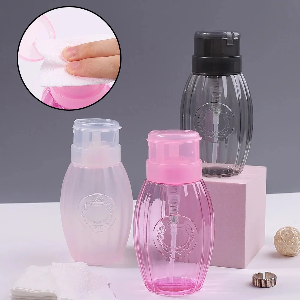 Bouteilles rechargeables pour ongles, 1 pièce, pompe à pression vide, distributeur de vernis à ongles, nettoyant, bouteille de maquillage, outil de manucure