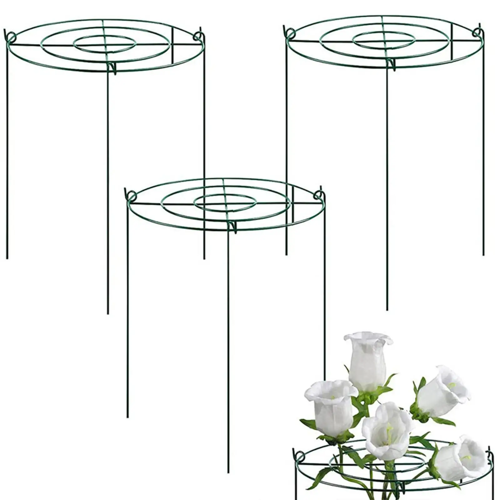 

3 Pieces Peony Cages and Supports for Indoor Outdoor Plants Roses Vegetables Grids,Peony Cages and Supports Hydrangea Tomato