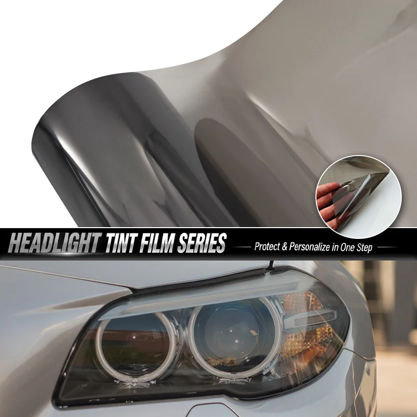 Car Fog Light Headlight Taillight Tint Vinyl Film Sheet Sticker Scratch Resistant Car Wraps Stickers Films for BMW Accessories