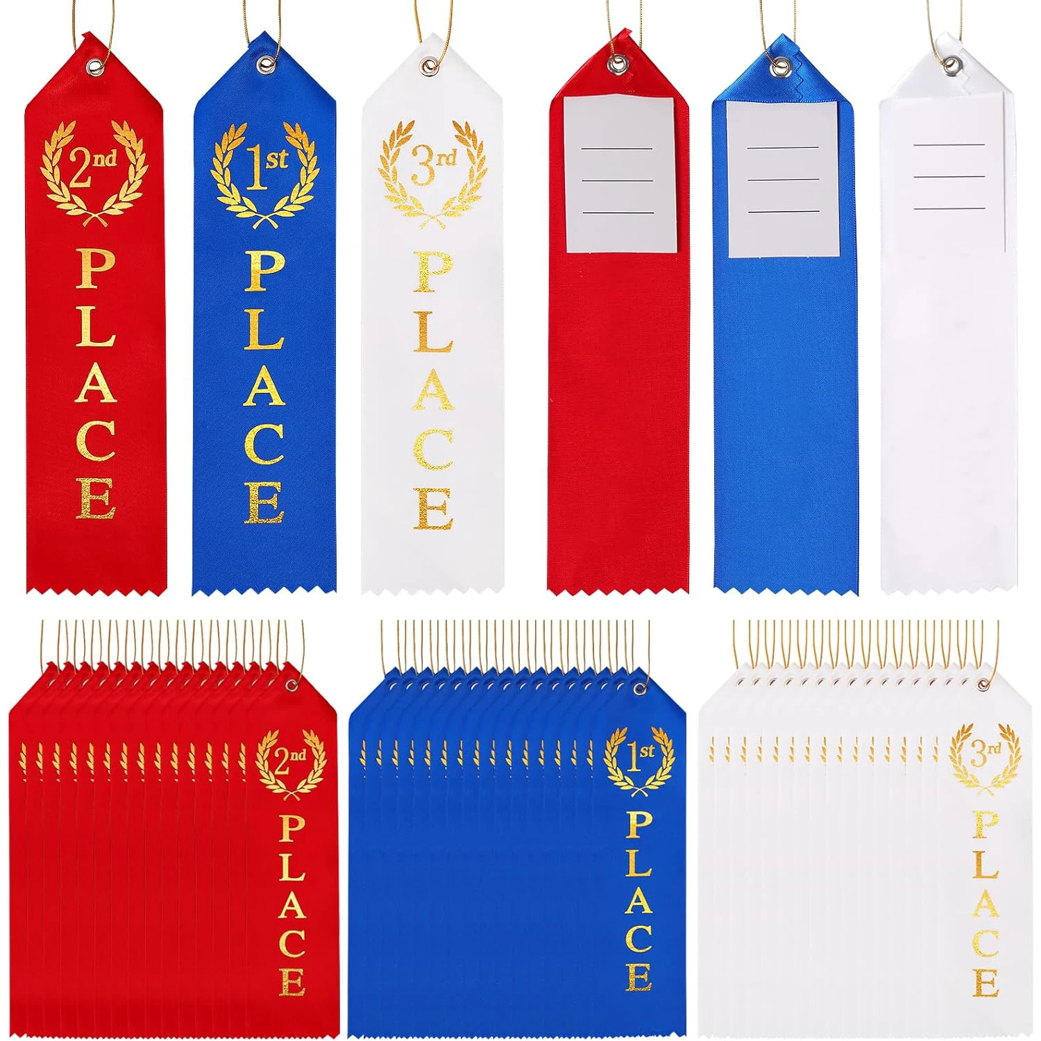 

3 PCS Award Ribbons, Medal Ribbons for 1st, 2nd, 3rd Place for Competitions, Sports Events, School Challenges